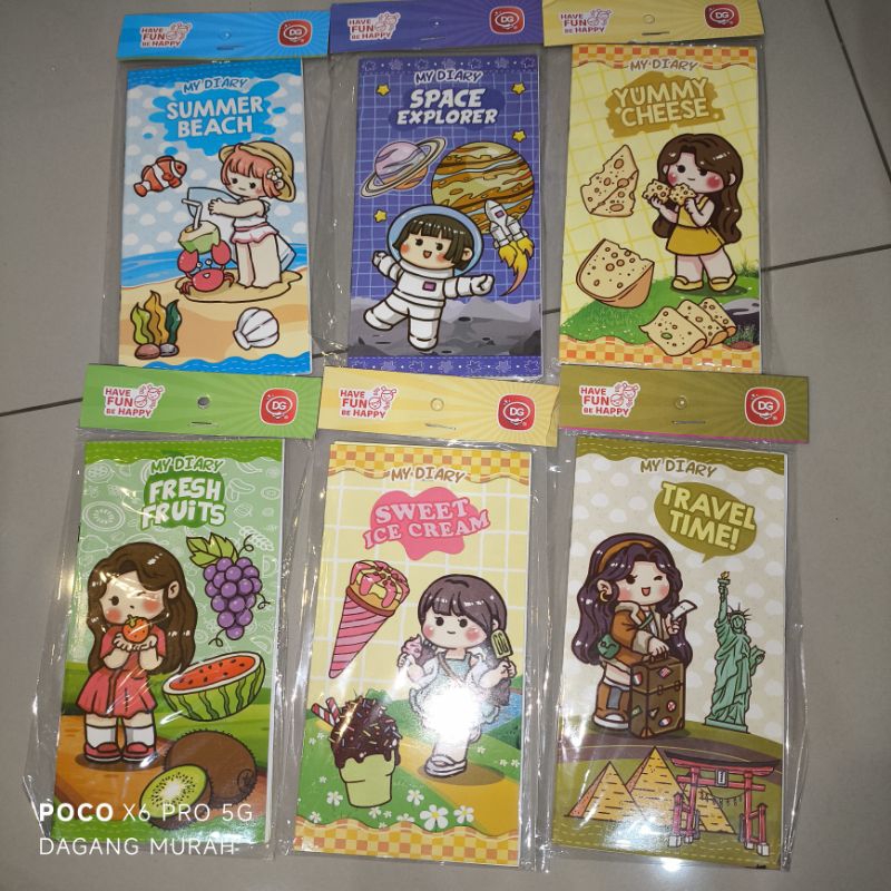 

FUN BUKU MEMO MY DIARY SANRIO & MOMO (isi buku diary jadwal pelajaran stiker nama)