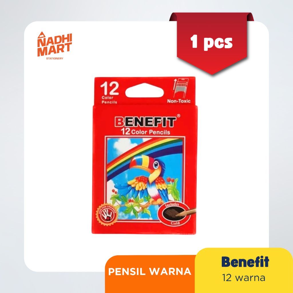 

BENEFIT PENSIL WARNA ISI 12 PENDEK / PENSIL WARNA / PENSIL WARNA LENGKAP / PW BENEFIT 12PD PW-1205
