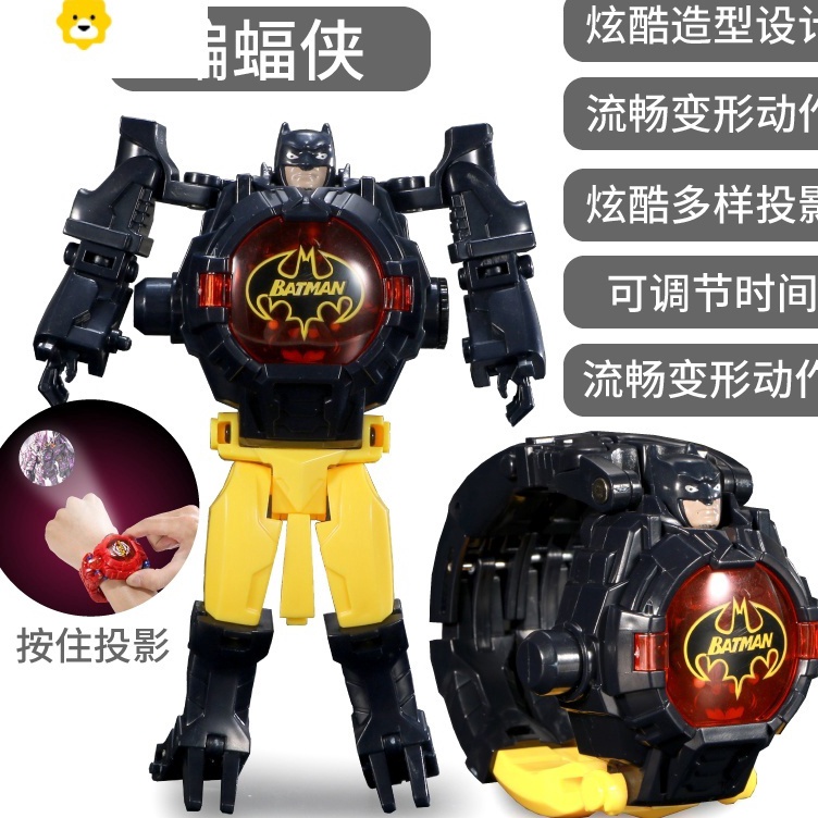 KODE J42Q Jam Tangan Robot Anak Laki Laki Karakter Batman Spiderman Ultraman
