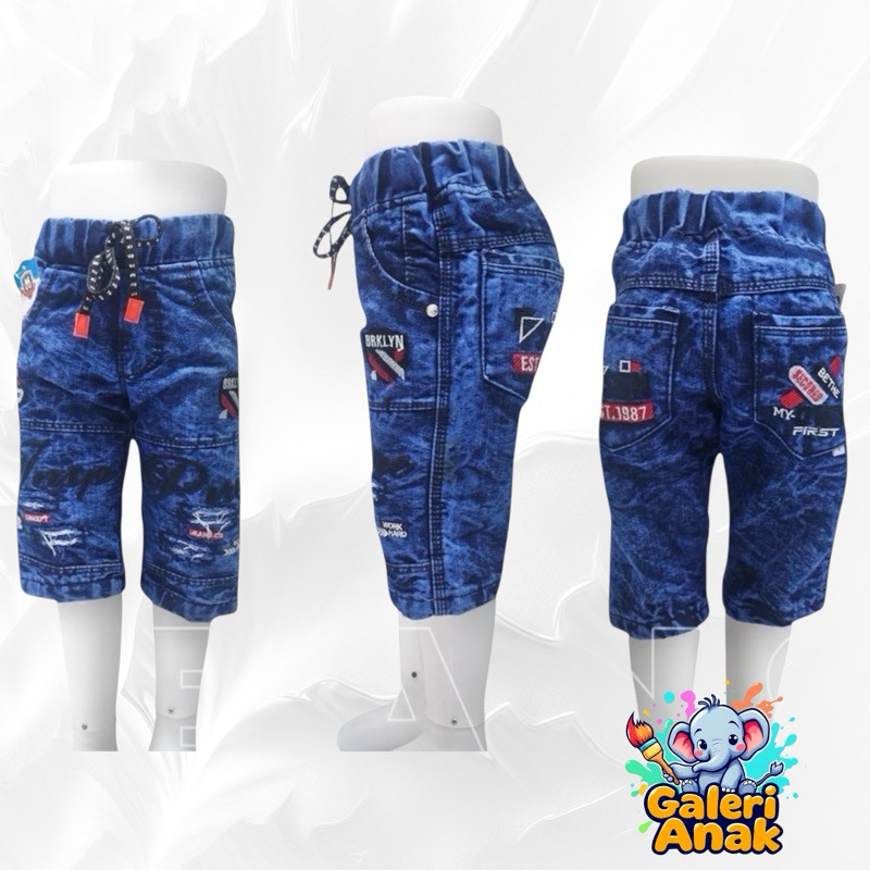 CELANA PENDEK JEANS ANAK COWOK MODEL SOBEKL JEANS ANAK COWOK UNTUK ANAK UMUR 2 SAMPAI 12 TAHUN