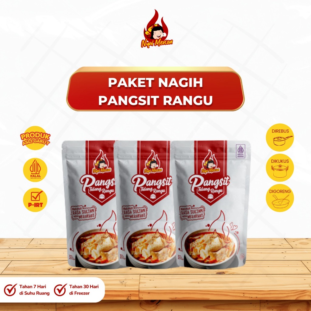 

NYAI MERCON - PAKET ISI TIGA PANGSIT RANGU