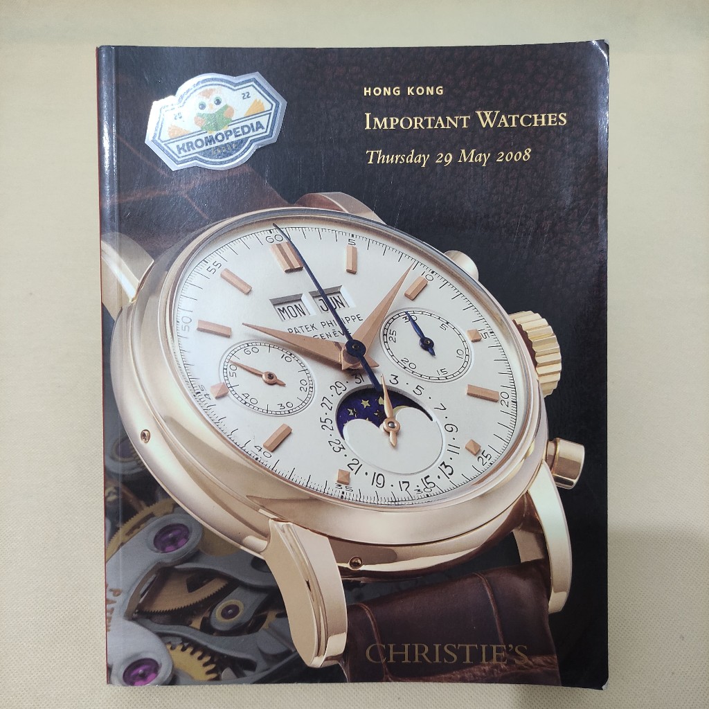(ORIGINAL) Buku / Majalah Hong Kong Important Watches - Thursday 29 May 2008 (Christie's)