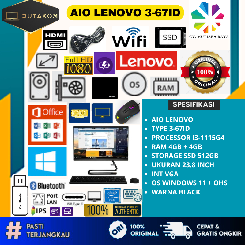 AIO MERK LENOVO AIO3 - 67ID