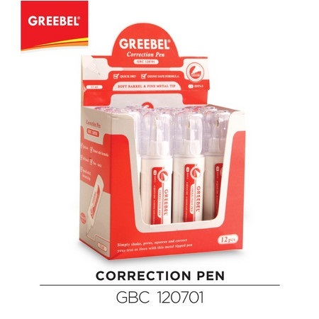 

Correction Pen GBC 120701 Greebel (1 pak = 12 pcs)