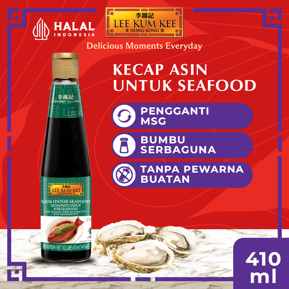 

LEE KUM KEE Seasoned Soy Sauce For Seafood Saus Untuk Tim Ikan 410 ml