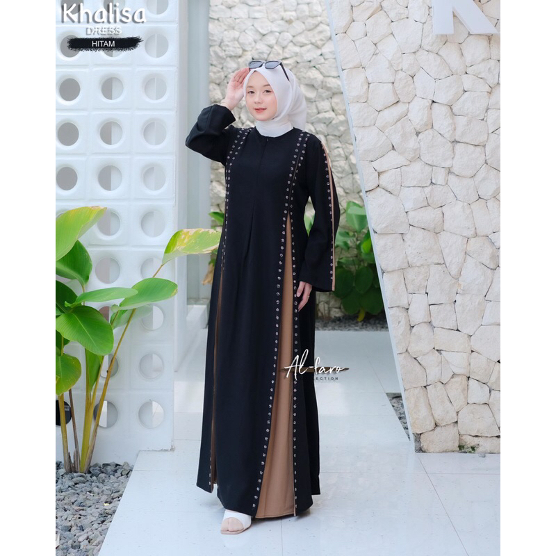 RR KHALISA DRESS BY ALFARO TERBARU FASHION WANITA MUSLIM KEKINIAN MATT SABRINA PREMIUM OUTFIT KONDAN