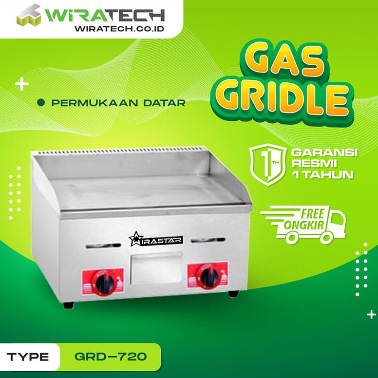 Gas Griddle Pan WIRASTAR GRD-720 Pemanggang Gas Flat Steak Daging