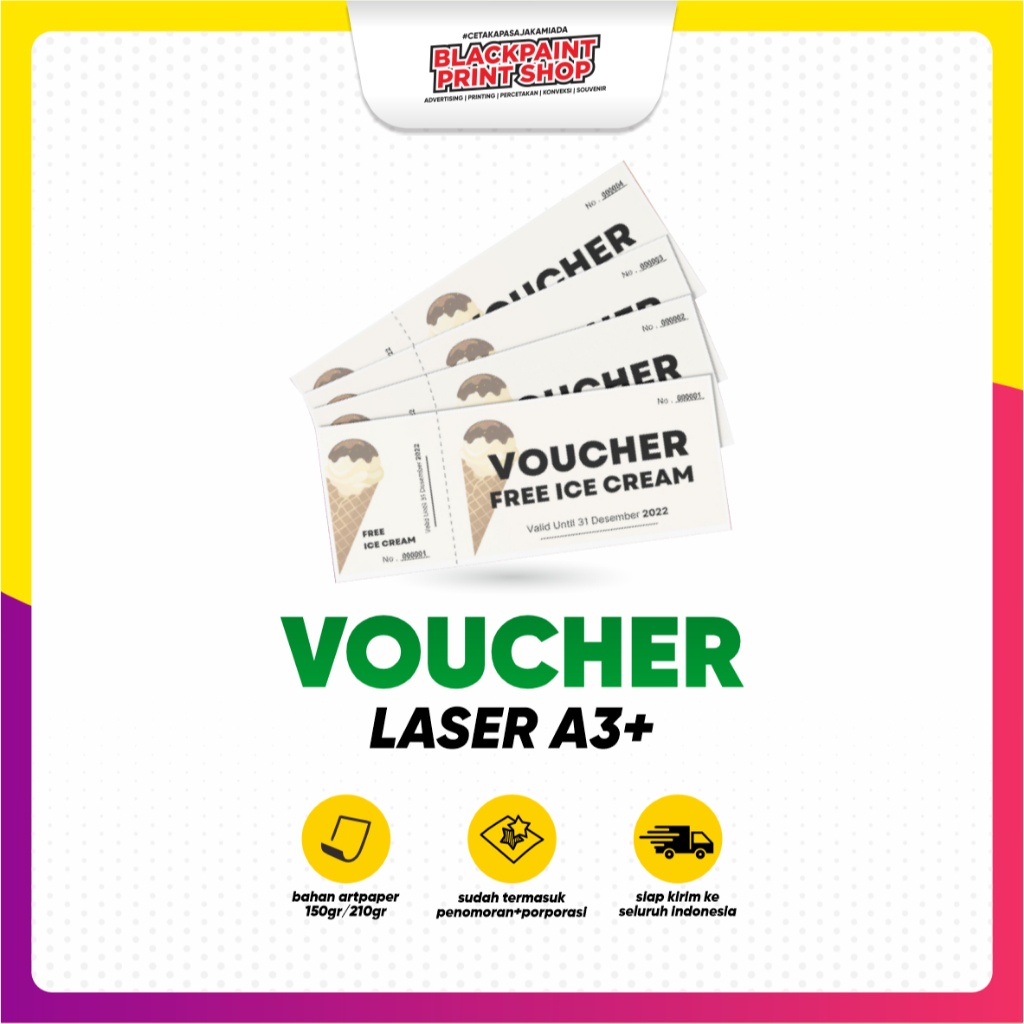 Voucher | Art Paper 150gr | Art Paper 210gr | Voucher Custom
