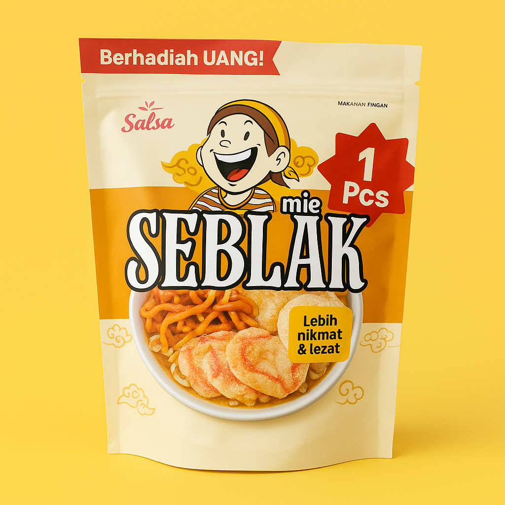 

Snack Mi Seblak Berhadiah Uang | Salsa Cemilan Pedas Nikmat, Renyah, Gurih - Cocok untuk Sehari-hari