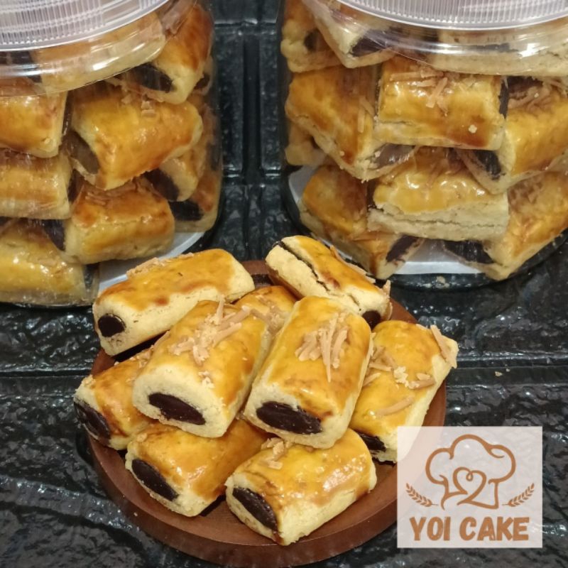 

Kue Kering Spesial Premium Kastangel Choco Toples 600ml Berat Produk -+390gr Beli 1 toples gratis 1 pouch kue semprit