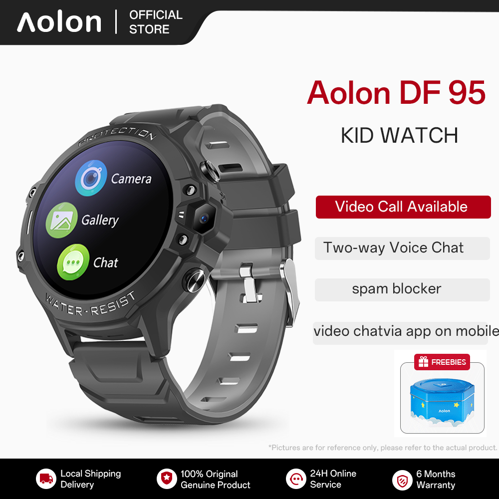 Aolon DF95 Smartwatch Anak 4G Video Call Realtime Chat  Kids 4G GPS+LBS+WIFI+AGPS Smart Watch GPS Tr