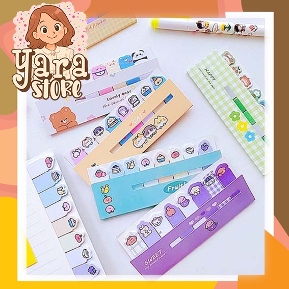 

Sticky Notes Karakter 8IN1 Tempelan Kertas Catatan 120 Lembar Pembatas Buku
