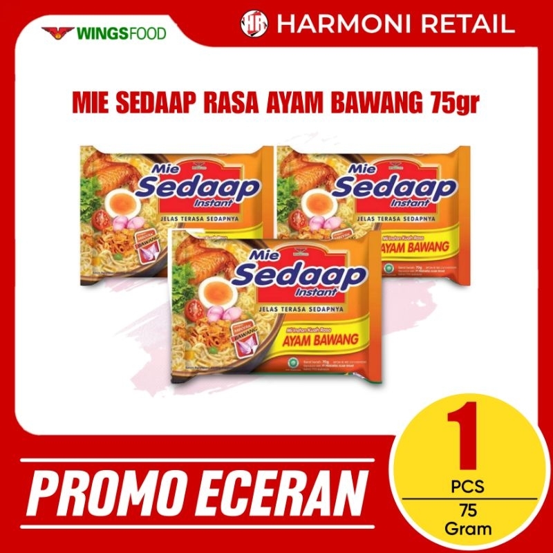 

Mie Sedaap Instant Rasa Ayam Bawang 75gr
