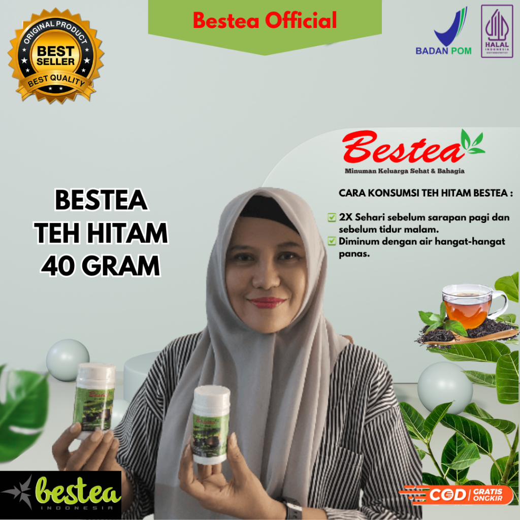

Bestea Teh Hitam 40 Gram Melarutkan Kolesterol, Asam Urat, Darah Tinggi, Jantung Koroner