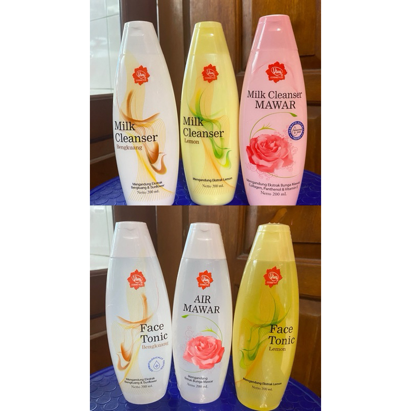 Viva milk cleanser,viva tonic & air mawar