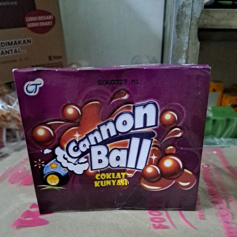 

cannon ball coklat kunya 1box isi 24pcs