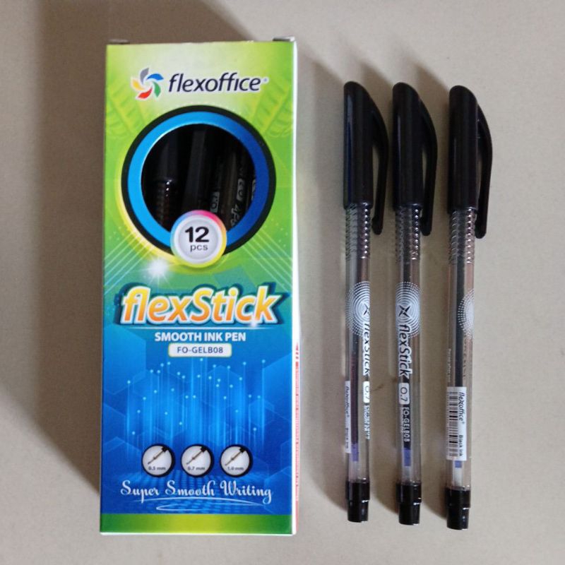 

Pulpen Flexoffice Flexstick FO-B08 hitam (1 pak isi 12 pcs)