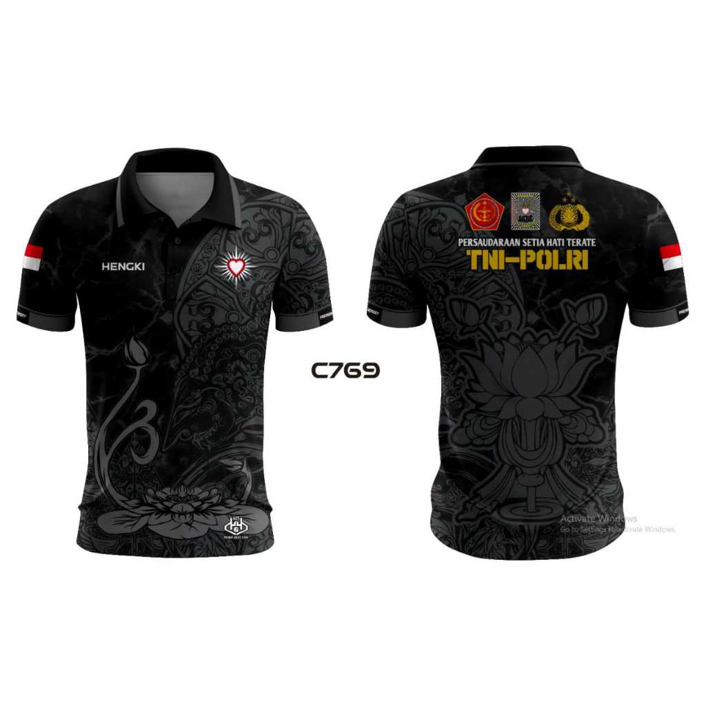 KAOS JERSEY PSHT TNI-POLRI FREE CUSTOM FULL PRINTING KUALITAS PREMIUM