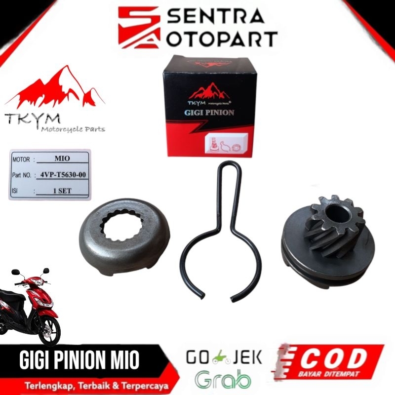 Gigi pinion stater engkolan dan lawan pinion mio fino karbu mio soul Takayama
