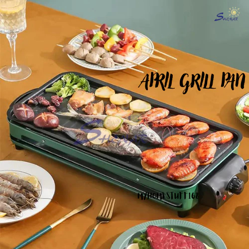 Panggangan Bbq Alat Pemanggang Serbaguna Bbq Grill Pan Panggangan Listrik Anti Lengket