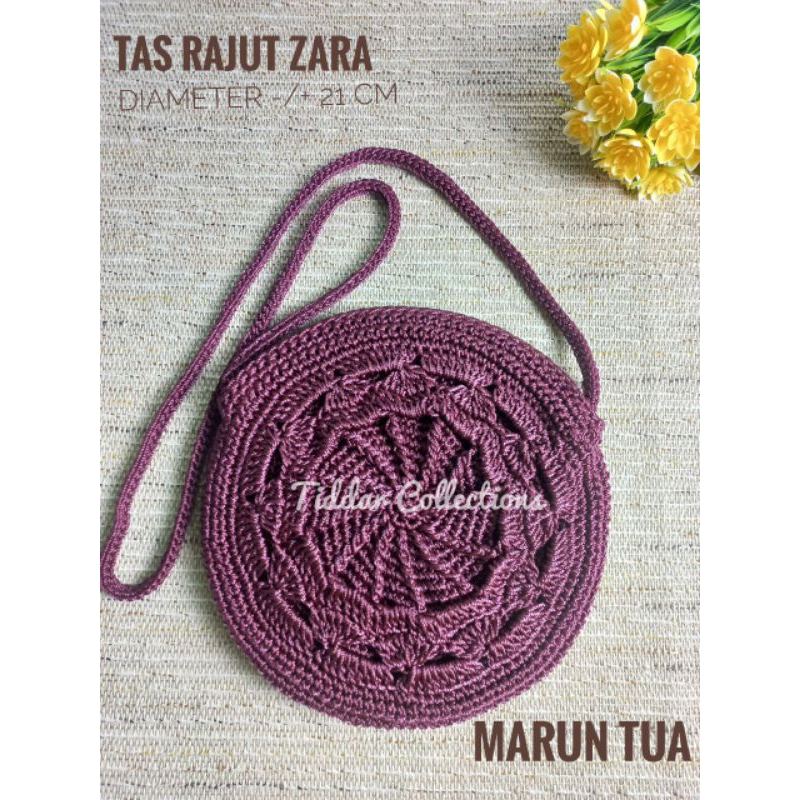 Tiddar Store Tas Rajut Zara Benang Nilon Berkualitas Terbaru Terbaik Kerajinan Tangan Kreatif Unik A