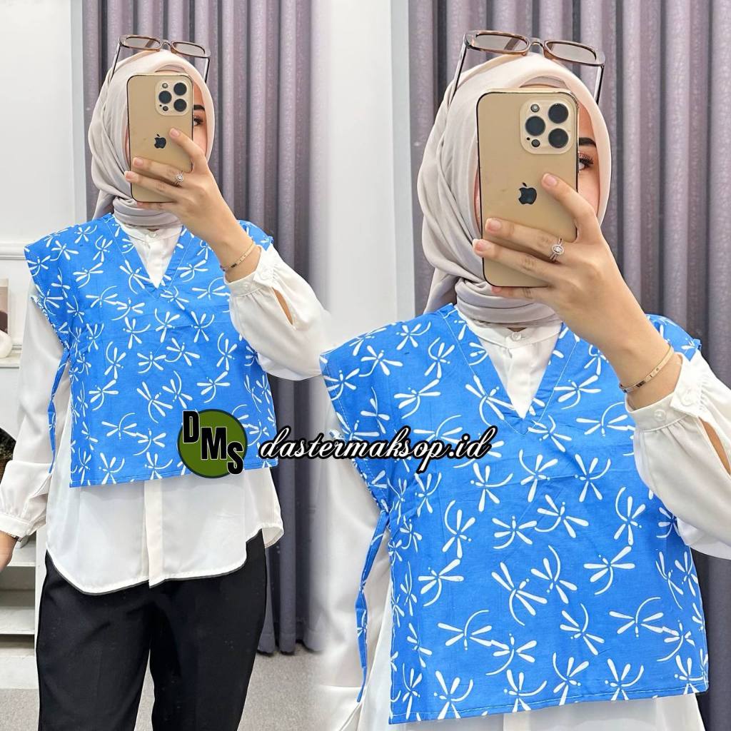 VEST Batik Wanita Modern Etnik Bahan Katun Rompi Outer Katun Premium || Atasan Vest Batik Pria Wanit
