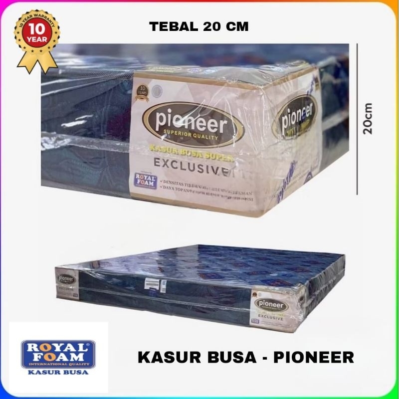 KASUR BUSA ROYAL PIONEER EXCLUSIVE UKURAN 120/140/160/180 TEBAL 20 CM