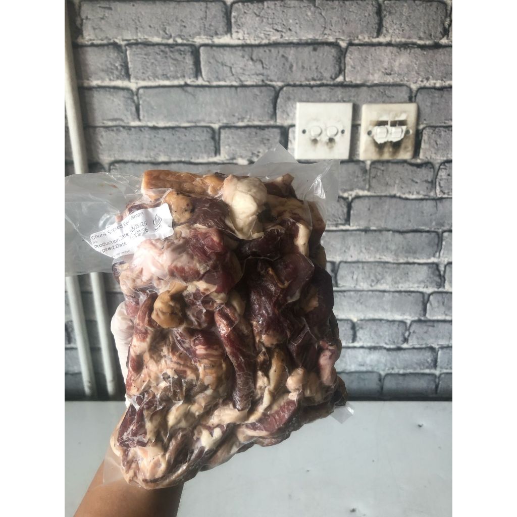 

Smoked Beef Bacon Chunk ( Tetelan ) - 1000 gram