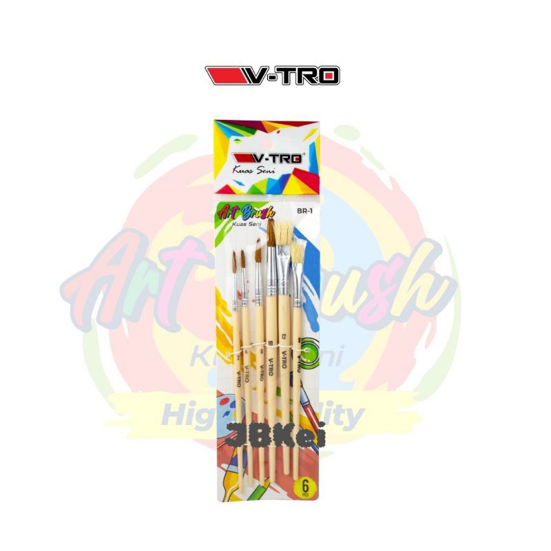 

Kuas Cat Lukis V-Tro Art Brush Set 6 Pcs