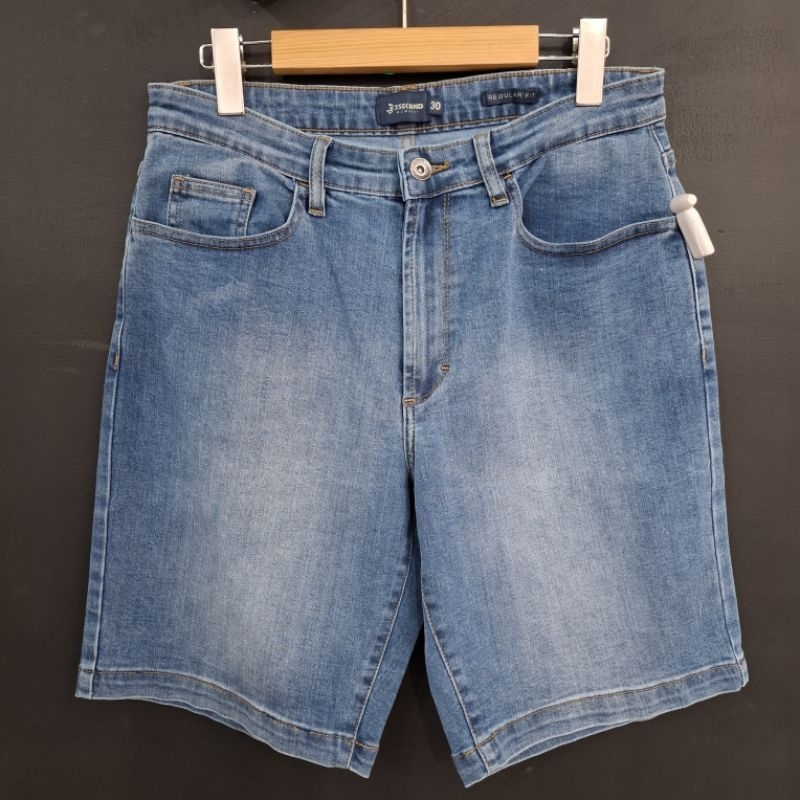 Celana Pendek Jeans Denim Pria 3Second Regular Fit Original 010425