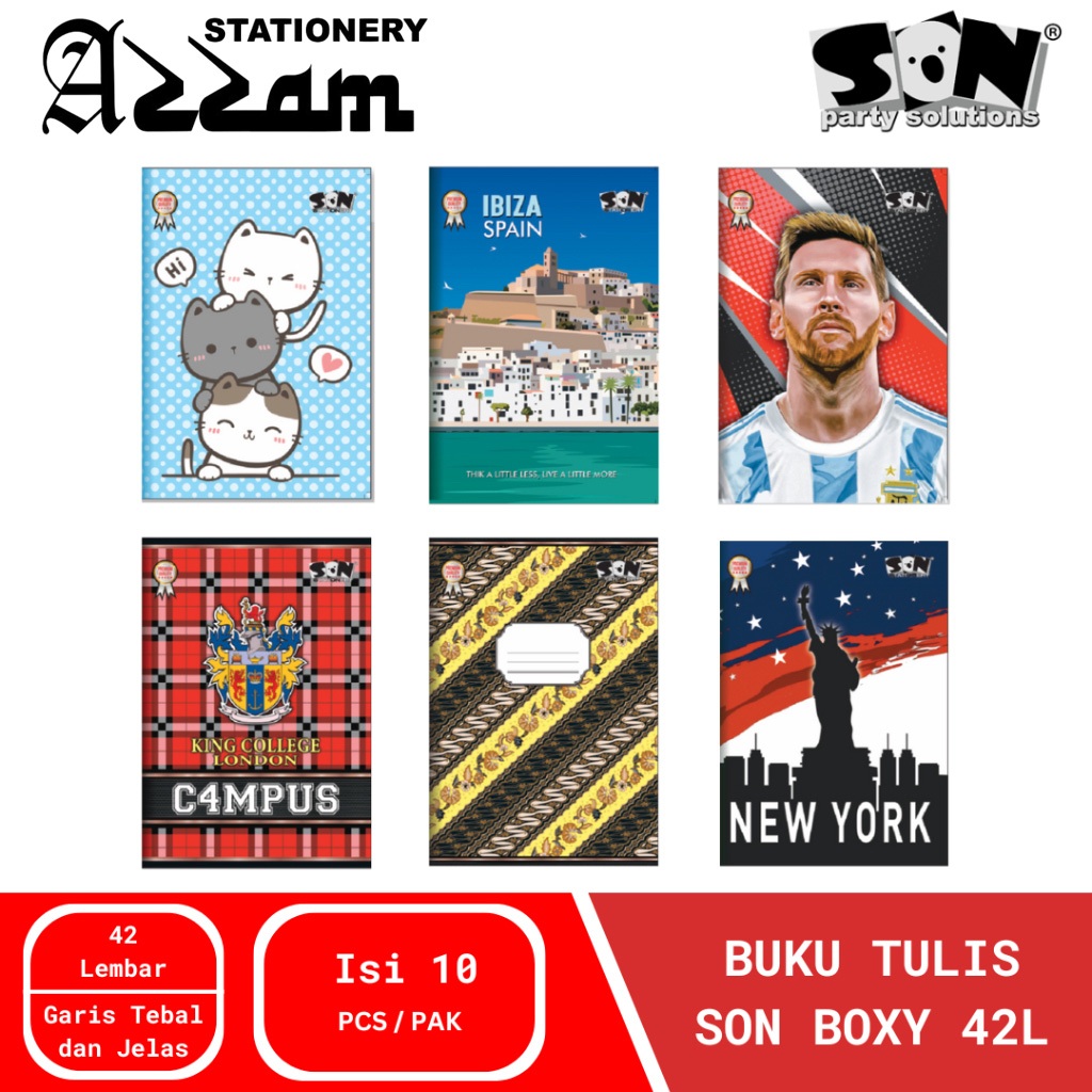 

BUKU TULIS SON ISI 42 BX ( BK PANJANG )