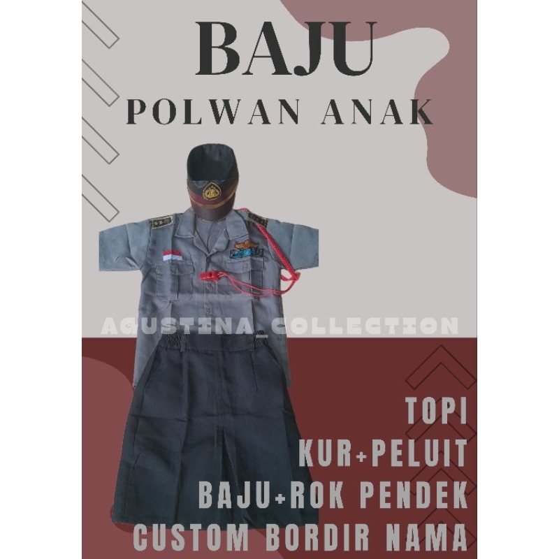 BAJU PROFESI POLISI POLWAN ANAK LENGKAP/KOSTUM POLISI POLWAN ANAK LENGKAP/SETELAN BAJU POLISI POLWAN