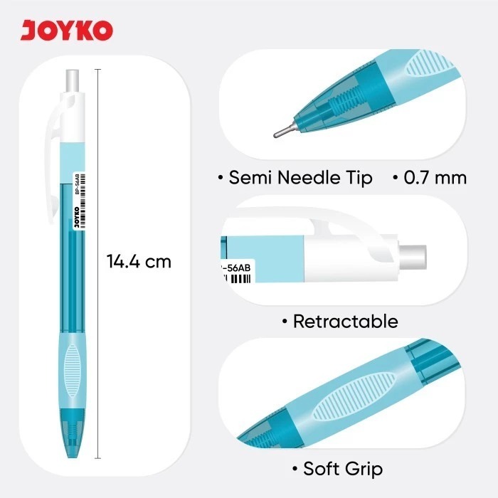 

Joyko BP-56AB 0.7 mm Ball Pen - Desain Ok