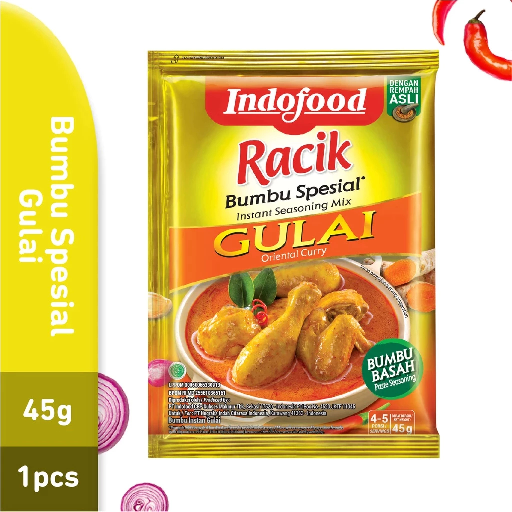 

Indofood Bumbu Racik Spesial Kare Gulai 45gr / Bumbu Racik