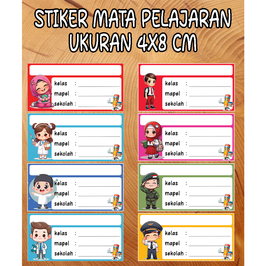 

SALE STIKER LABEL BUKU MAPEL 8 X 4 [100% ORIGINAL]
