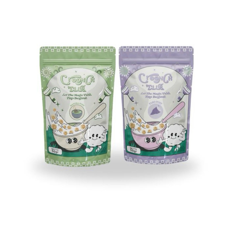 

[LEBIH HEMAT!] Croonch Club Bundling (2 pcs) Taro Puffs & Matcha Puffs