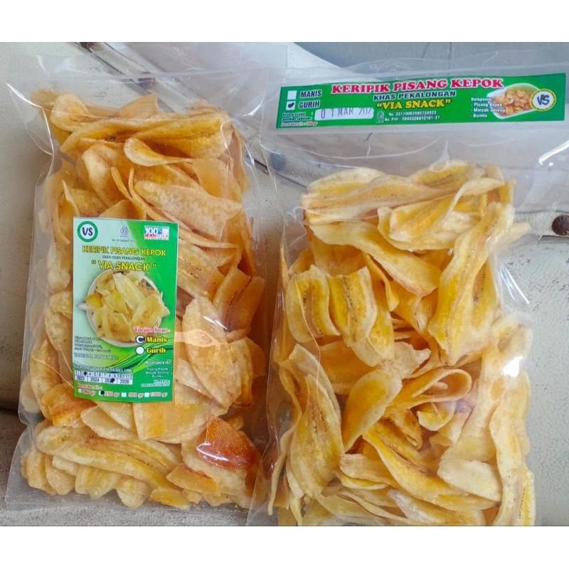 

Keripik Pisang Kepok 1Kg Khas Pekalongan Rasa Manis dan Gurih Kripik Pisang Kepok 1Kg, 500Gram, 250Gram, 200Gram Rasa Manis dan Gurih / Asin Via Snack