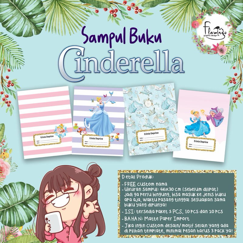 

SAMPUL BUKU DISNEY PRINCESS CINDERELLA SAMPUL ANAK SEKOLAH FREE CUSTOM NAMA