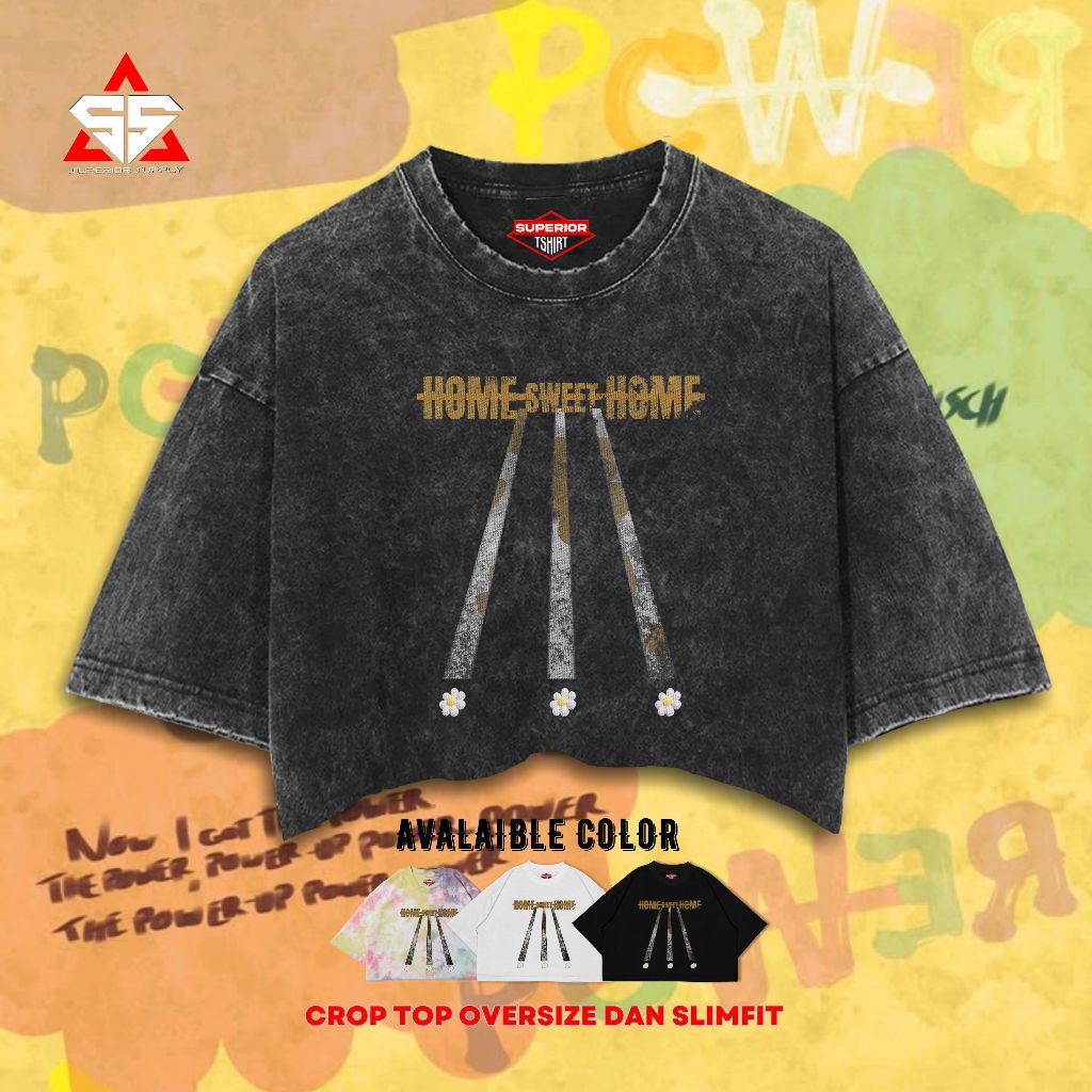 SUPERIOR Crop Tee G-Dragon Washed Tye Die Longsleeve Oversize Slimfit Crop Top GDRAGON-24
