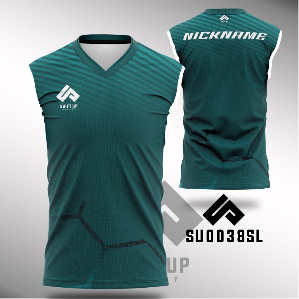 Jersey Futsal Badminton Custom  Premium Anti Bacterial Tanpa Lengan- Shiftup Jersey SU0038SL