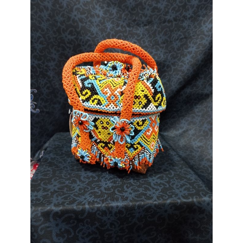Tas Ahas Manik/Tas Etnik Dayak Kenyah/Tas Dayak Manik Full