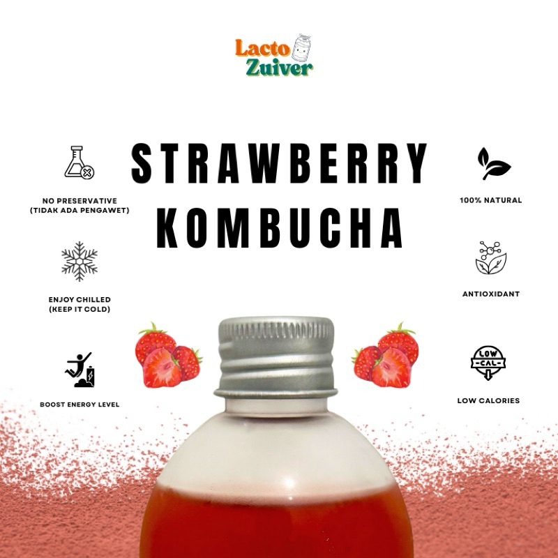 

Strawberry Kombucha 250 mL