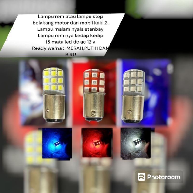 Lampu rem stop jeli flas ac dc motor mobil universal