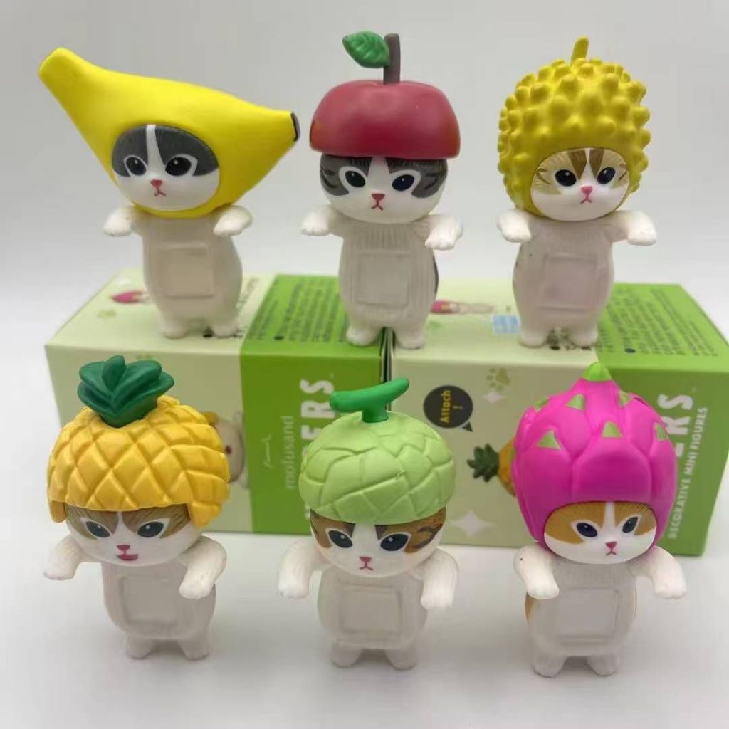 Mofusand Hippers Fruits Buah-Buahan Banana Durian Mini Hippers Mofusand Kucing Lucu