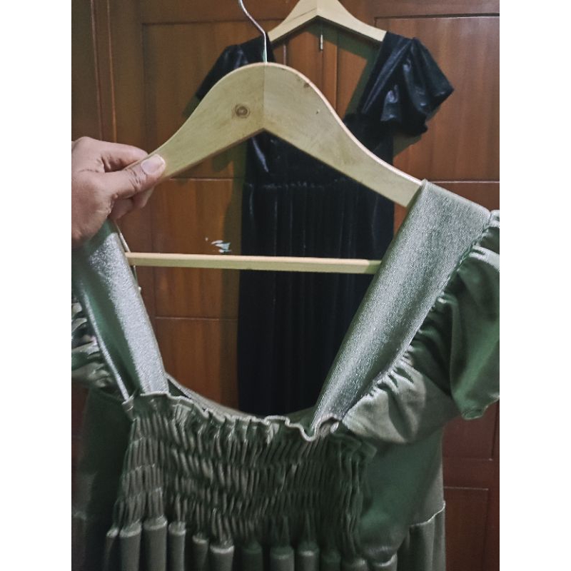 Daster Tidur Wanita / Baju Tidur Wanita / Daster Tidur Leher U/lingerie smok kerut depan/lingerie pi