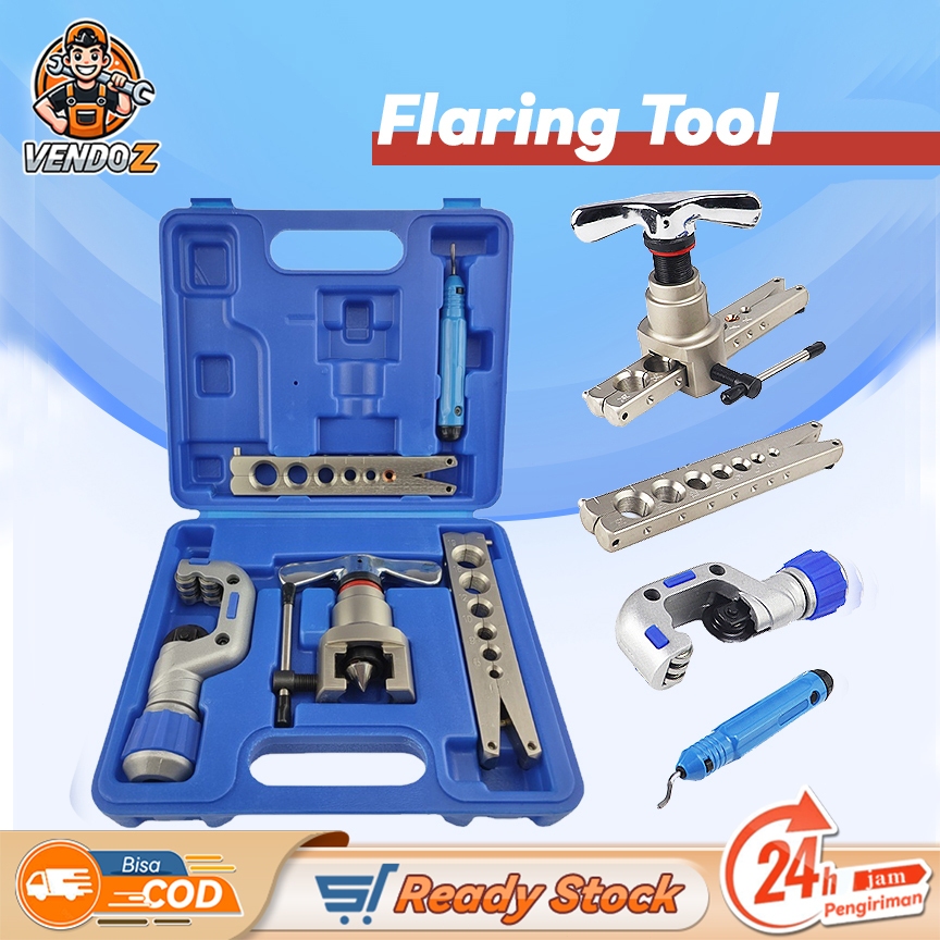 Vendoz 5 in 1 Flaring Tool 6-19mm Single Flare Tool 45°  Kit Alat Manual VFT 808 I S 3/16-3/4 Inch T