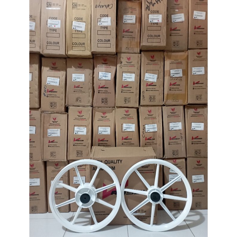 Velg Jupiter Z F1ZR Vega Swan White Vrossi Veleg Palang 8 Putih original Vrossi