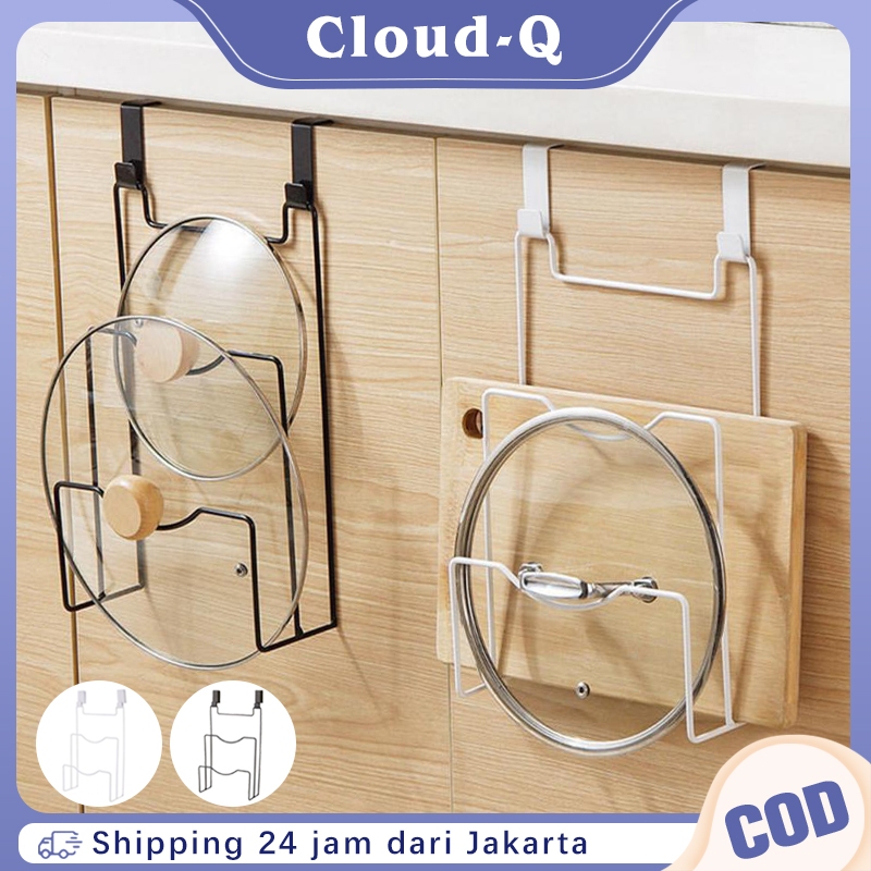 Rak Gantung Tutup Panci Dapur Serbaguna / Rak Penyimpanan Talenan / Organisasi Dapur Penyimpanan