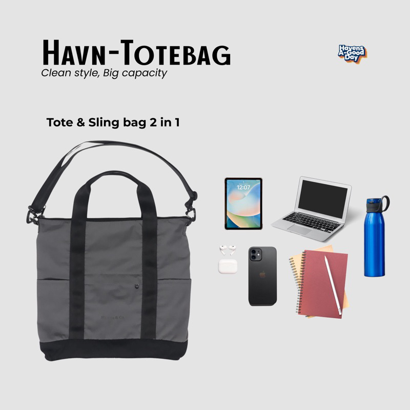 Tas totebag sling bag ripstop/totebag kerja kuliah/tas pria wanita kekinian/tas totebag laptop