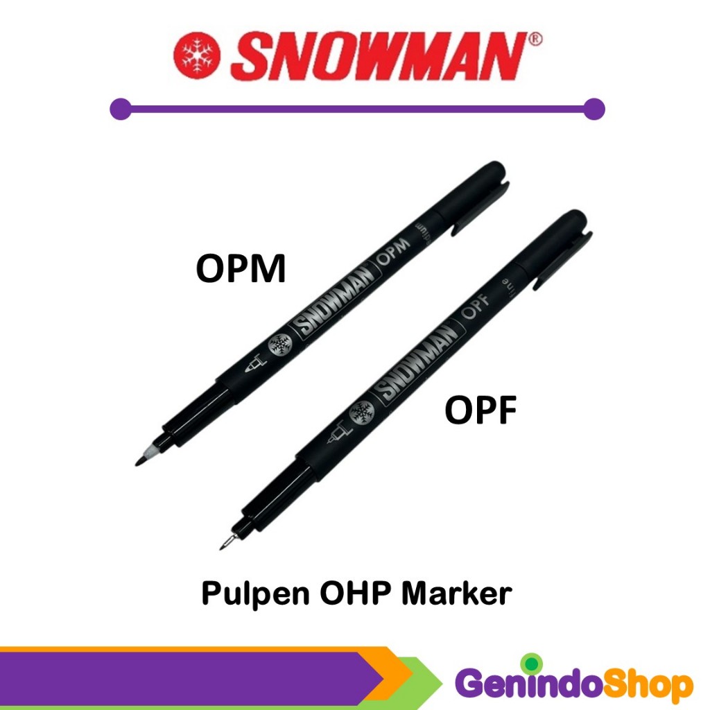 

Pulpen Permanen OHP Marker Snowman OPF/OPM